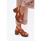 Zazoo Leather Heeled Sandals | ePonuda.com