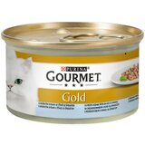 Purina hrana za odrasle mačke gourmet gold, riba i spanać u sosu, 85g