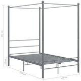  Okvir za krevet s nadstrešnicom sivi metalni 140 x 200 cm | shoptok.hr