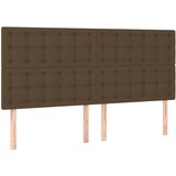  the living store posteljno vzglavje 4 kosa temno rjav 80x5x78/88 cm blago - vzglavje, (21448514) Cene