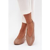 Boto Women's Ballet Flats Made of Eco Leather On Flat Sole Beige Olyssia Cene