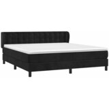  Krevet s oprugama i madracem crni 180x200 cm baršunasti | shoptok.hr