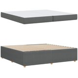  Krevetna konstrukcija Tamno siva 200 x 200 cm tkanina | shoptok.hr