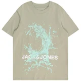 Jack & Jones Majica 'JCOSPLASH OCEAN' voda / kaki / off-bela