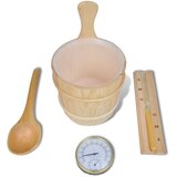  5-dijelni set za saunu: kanta, žlica, sat, termohigrometar | shoptok.hr