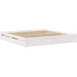 vidaXL Okvir kreveta bez madraca bijeli 200x200 cm od masivne borovine | shoptok.hr