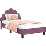  Otroški posteljni okvir z vznožjem Vijolična 80 x 160 cm Žamet, (5000104677) | Shoptok.si