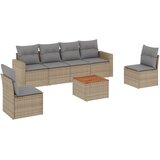  7-dijelni set vrtnih sofa s jastucima bež od poliratana | shoptok.hr
