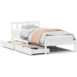 Maison Chic Postelja za odrasle - Posteljni Okvir brez vzmetnice bel 90x190 cm trdna borovina, (22082513) Cene