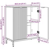 vidaXL Strani šal sonoma hrast 69.5 x 33 x 82 cm Konstruiran les | Shoptok.si