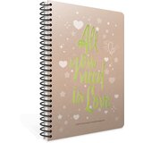 Love BOOK SPIRALNA BILJEŽNICA A4 KOCKE | shoptok.hr