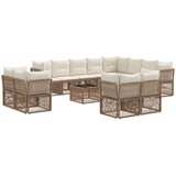 vidaXL Vrtna sedežna garnitura 13 pcs Bež poli ratan, (5000272490) | Shoptok.si