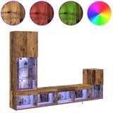 TV zidne jedinice S LED lampica Staro drvo Konstruirano drvo | Eponuda.com