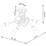 Nice Lamps Stropna svetilka v naravni barvi 15x61 cm Tumber – | Shoptok.si