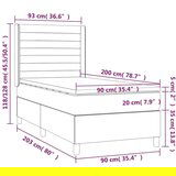 Box spring postelja z vzmetnico svetlo siva 90x200 cm žamet, (20899937) | Shoptok.si