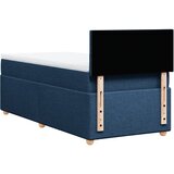  Krevet s oprugama i madracem plavi 100 x 200 cm od tkanine | shoptok.hr