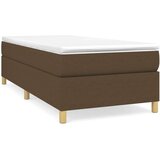  Box spring postelja z vzmetnico temno rjava 90x200 cm blago, (20790426) | Shoptok.si