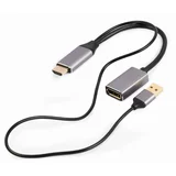 HDMI adapter GEMBIRD A-HDMIM-DPF-02 Active 4K HDMI male to DisplayPort female adapter, black