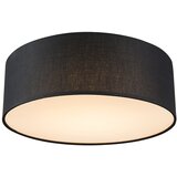 QAZQA Stropna svetilka črna 30 cm vključno z LED - Drum LED | Shoptok.si