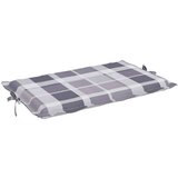  Jastuk za ležaljku sivi karirani 186 x 58 x 3 cm tkanina Oxford | shoptok.hr