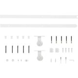  Drsna vrata s kompletom vodil 85x210 cm trdna borovina, (20804493) | Shoptok.si