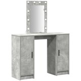  Toaletni stol s LED svjetlima Beton sivi 102x33x135 cm | shoptok.hr