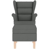  Stolica za ljuljanje s osloncem za noge od tkanine tamnosiva | shoptok.hr