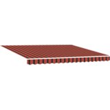 vidaXL Ročna retraktibilna tenda z LED oranžna in rjava 350x250 cm | Shoptok.si