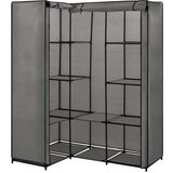 Furnova Kotna garderobna omara 130x87x169 cm siva, (21930330) | Shoptok.si
