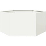 Furnova Vrtno korito bela šestkotnik 104x90x45 cm jeklo, (21920561) Cene