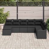  Sjedeća garnitura za vrt 8 kom. Crna poliratan 287,5 x 177,5 x 85 cm | shoptok.hr