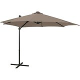  Vrtni senčnik z LED lučkami taupe 300 cm | Shoptok.si