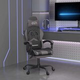  Okretna igraća stolica s osloncem crno-siva od umjetne kože | shoptok.hr