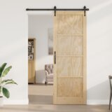vidaXL Drsna vrata s kompletom opreme 'ORKDAL'iz masivnega lesa bora | Shoptok.si