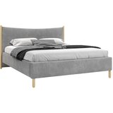 MID.YOU OBLAZINJENA POSTELJA 140 cm x 200 cm , les, tekstil, leseni material antracit | Shoptok.si