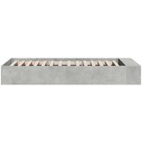 vidaXL Okvir kreveta boja betona 75x190 cm od konstruiranog drva | shoptok.hr