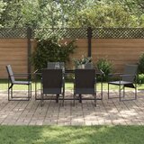  Vrtni set za objed 7 pcs Crna Čelik | shoptok.hr