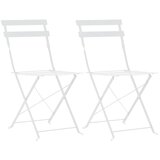  3-dijelni bistro set čelični bijeli | shoptok.hr