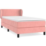 vidaXL Box spring krevet s madracem ružičasti 80 x 200 cm baršunasti Cijene