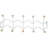 Bel kovinski stenski obešalnik 61 cm Zig Zag –