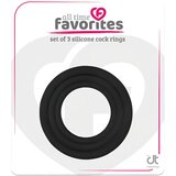 DREAMTOYS Vselej priljubljeni - set obročkov za penis - 3 kosi (črna) | Shoptok.si