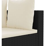  7-dijelni set vrtnih sofa od poliratana s jastucima crni Slike