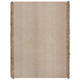 Flair Rugs Bež ročno tkana preproga iz mešanice volne 200x290 cm Rene Fringed Ribbed – Cene
