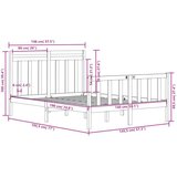  Za krevet od masivnog drva 140 x 190 cm | shoptok.hr