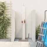 tuš 246 cm Masivna borovina i nehrđajući čelik Bijela