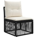  Sjedeća garnitura za vrt 14 kom. Crna i krem-bijela poliratan | shoptok.hr