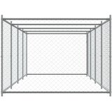  Kavez za pse s vratima sivi 8x2x1,5 m od pocinčanog čelika | shoptok.hr
