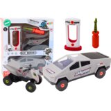  Set modernog vozila s stanicom za punjenje i quadom za sastavljanje - sivi | Shoptok.si