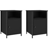 Maison Chic Dvo delni komplet Nočne omarice - Nočne mize črna 40x42x60 cm inženirski les, (21689790) | Shoptok.si