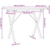  Blagovaonski stol X-oblika 100x50x75,5 cm od borovine i čelik | shoptok.hr